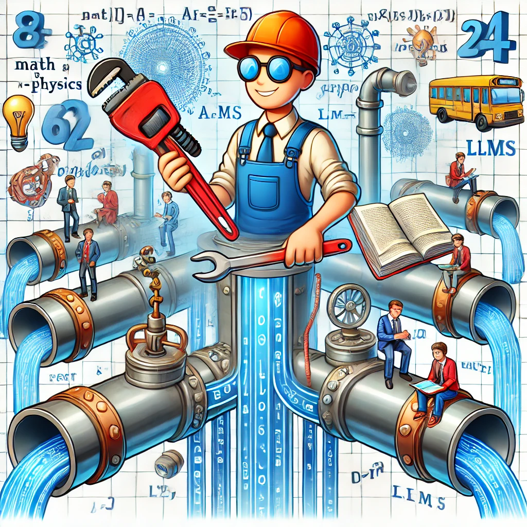 an AI generated image of the learning plumber